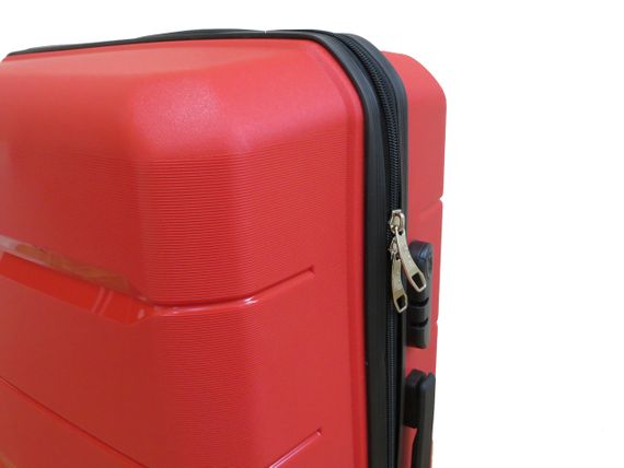 Средний чемодан из полипропилена на колесах 60L My Polo, Турция красный | Зображення 8