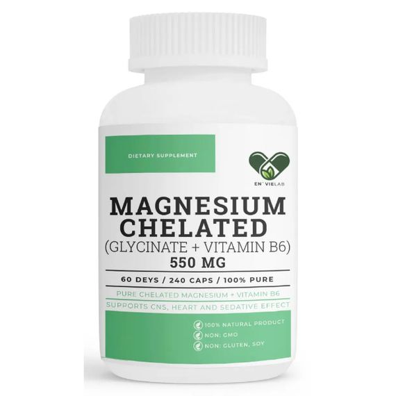 Микроэлемент Магний En`vie Lab Magnezium + B6 2250 mg 240 Caps