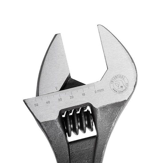 Ключ розвідний 380 мм, Cr-V, чорний, фосфатований. INTERTOOL XT-00651 | Зображення 2