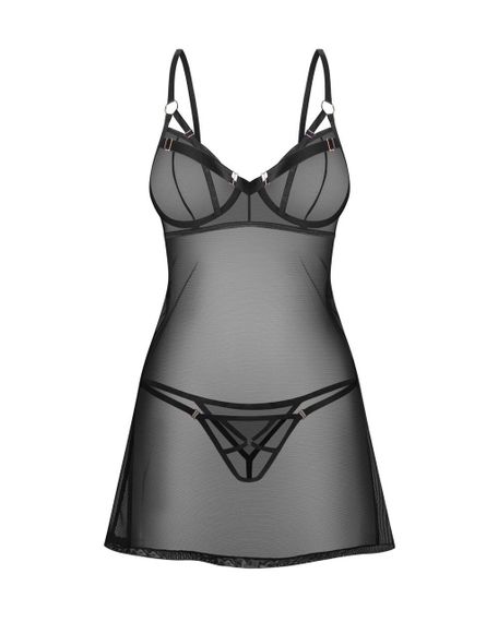 Сорочка Obsessive Euridia chemise & tanga XS/S Sex Aura | Зображення 1