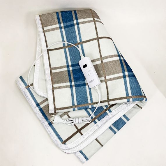 Електропростирадло односпальне 70х150 см тепле електро простирадло ковдра з підігрівом клітина JP-17 | Зображення 1