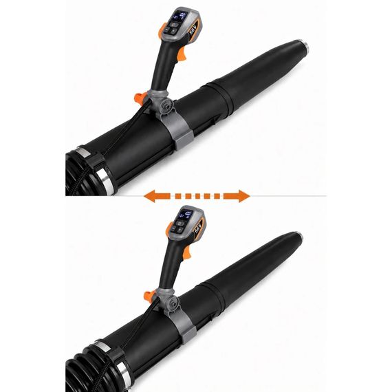 Повітродув акумуляторний GTM ABR56/1360BL ранцевий (90 м/с, 22.7 м3/хв, BL, GTM 56 В, без акумуляторів та зарядного пристрою) | Зображення 7