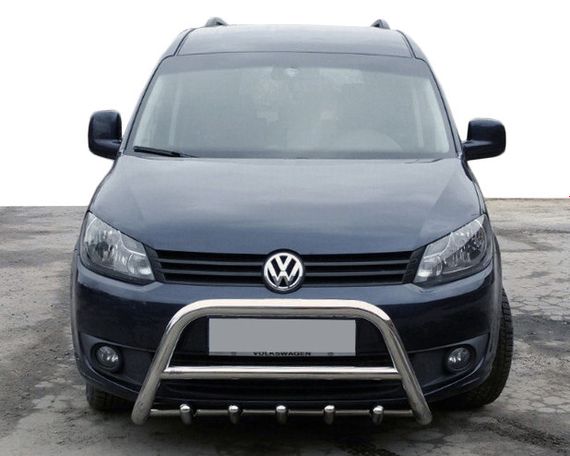 Кенгурятник WT003 (нерж) 60 мм для Volkswagen Caddy 2010-2015 гг | Зображення 1