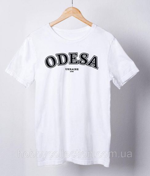 Футболка чоловіча із патріотичним принтом "ODESA Ukraine 1794" біла