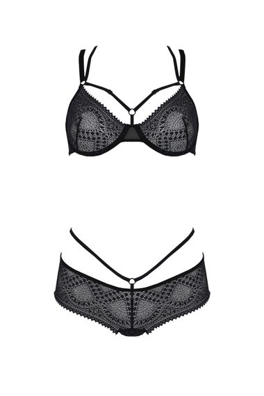 Комплект Passion DROSERA BIKINI black, S/M, бюстгальтер і трусики-кюлоти | Зображення 2