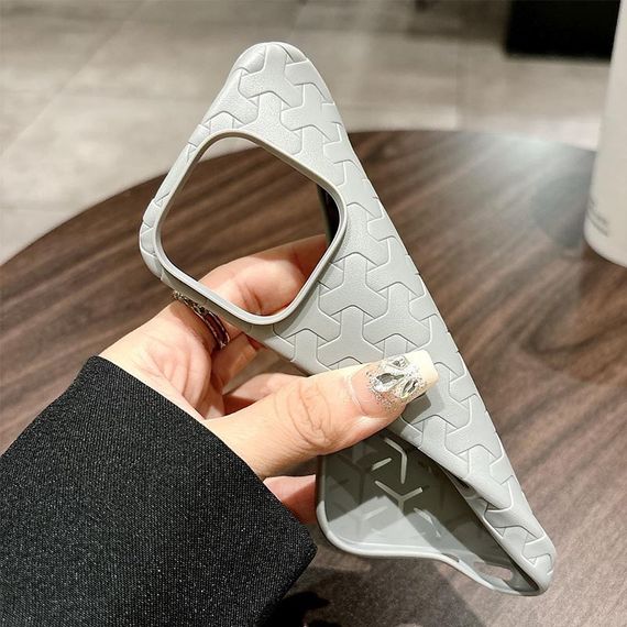 Чехол TPU Weaving для Apple iPhone 14 Pro (6.1") Grey | Зображення 3