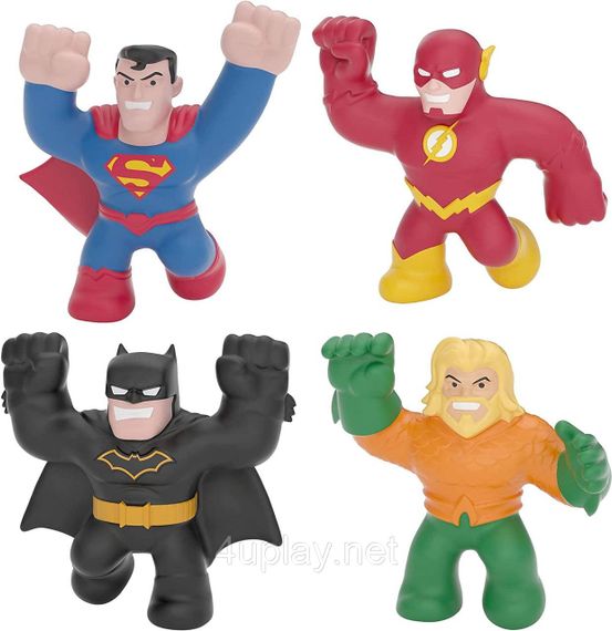Набір Heroes of Goo Jit Zu Licensed DC 4-Pack Оригінал Герої Гуджитсу: Аквамен, Бетмен, Супермен, Флеш | Зображення 2