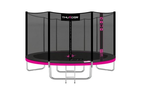 Батут із внутрішньою сіткою THUNDER OUTSIDE PRO 12FT 366 см Black/Pink