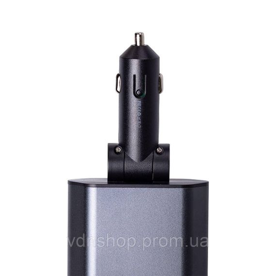 Автомобільний зарядний пристрій з висувними кабелями та портами USB-A/USB-C HP-C1 | Зображення 4