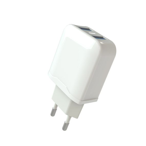 Мережевий зарядний пристрій Aspor A829 2 USB/2.4 A + USB кабель Micro-білий | Зображення 2