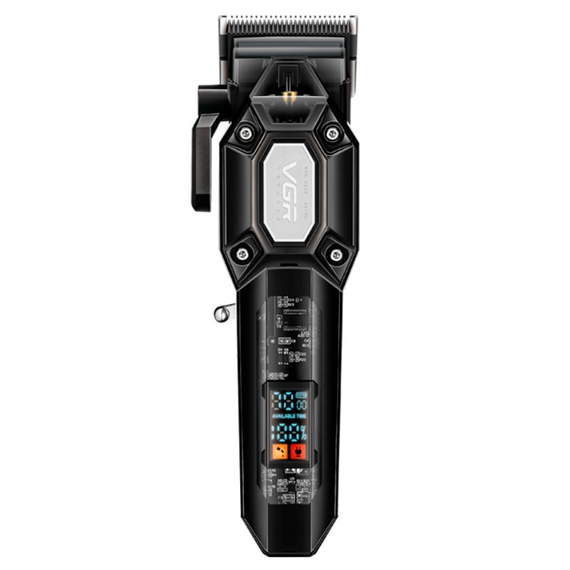 Аккумуляторная машинка для стрижки VGR V-600 BLACK, 6 насадок, регулятор высоты, 7000 RPM, LED дисплей | Зображення 1