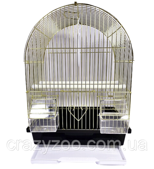 Клітка для птахів ZK A100 Gold овальна чорна 30х23х39 см