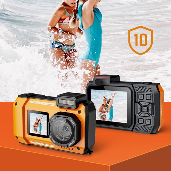 Водонепроникна цифрова камера D50 (IP68) Orange | Зображення 1