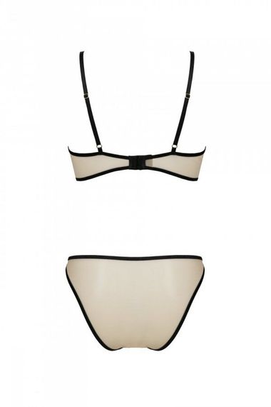 Комплект Passion LORINA SET, S/M, beige, бюстгальтер та трусики | Зображення 3