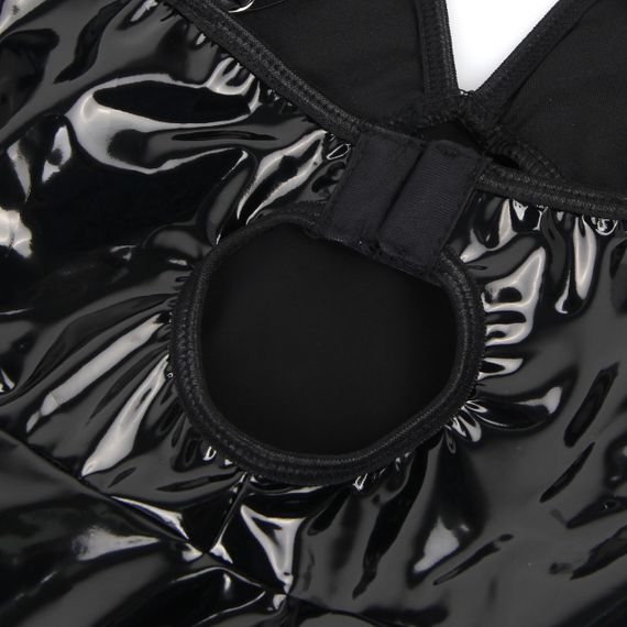 Платье с чокером, глянцевое Star Night Wet Look с имитацией винила, черное, L sexstyle | Зображення 5