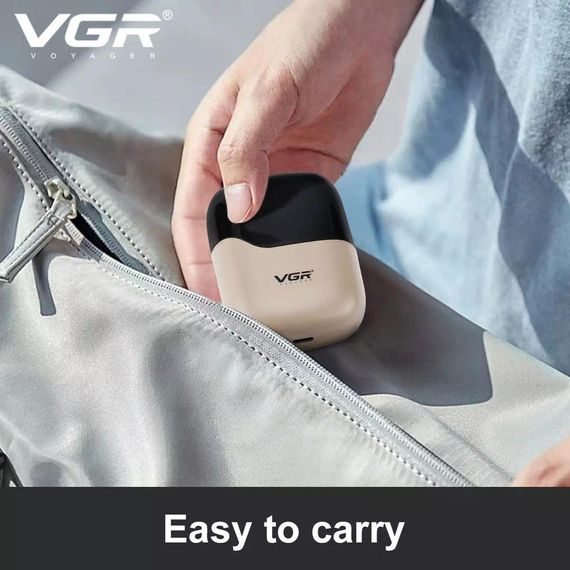 Електробритва VGR V-345 Grey роторна, водонепроникна IPX7 (45694-V-345 GREY_290) | Зображення 9