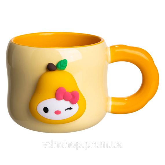 Кубок порцелянова з магнітом Sanrio 400 (мл) подарункова кружка прикольна чашка для дітей на подарунок Бежевий FM-37A | Зображення 3