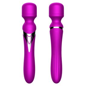 Вибромассажер Silicone Dual Massager USB 7+7 Function Purple sexstyle