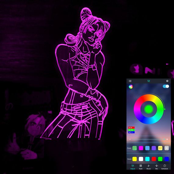 Акриловий світильник-нічник керування з телефона Джолин Куджо 2 tty-n001800