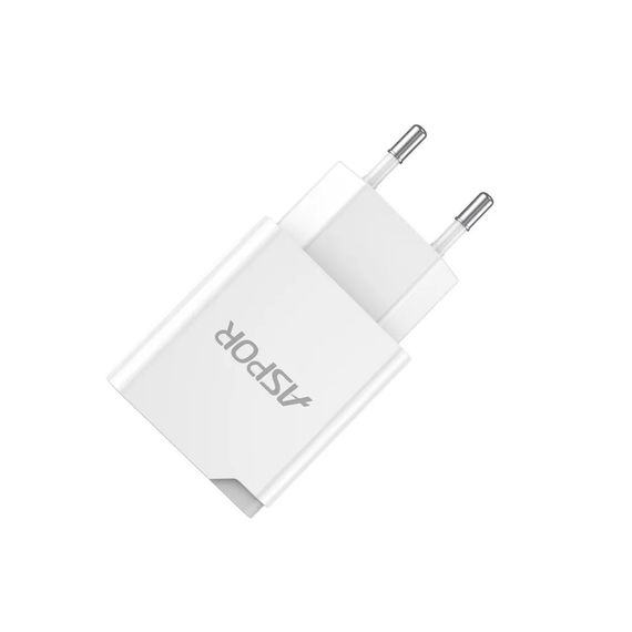 Мережевий зарядний пристрій Aspor A827 IQ (USB/2.4A) — білий | Зображення 3