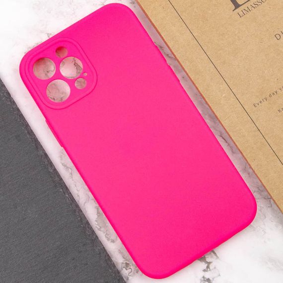 Чохол Silicone Case Full Camera Protective (AA) NO LOGO для Apple iPhone 12 Pro Max (6.7") Рожевий / Barbie pink | Зображення 3