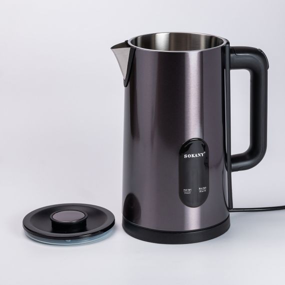 Чайник електричний Sokany SK-09019G 3 літри Сірий | Зображення 1
