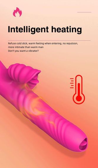 Вібратор Angelia USB 3 functions of thrusting / 20 vibrations Pink Sex Aura | Зображення 5