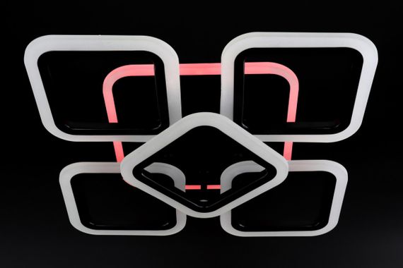 Люстра світлодіодна стельова LED світильник для квартири на стелю лед з пультом 25748 Чорний 11х41х55 см. | Зображення 6