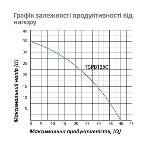 Насосна станція Pumpman TGPB125C Нmax 35 м Qmax 2,4 куб.м 370 Вт бак 2 л | Зображення 4