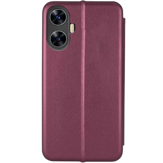 Кожаный чехол-книжка Classy для Realme C55 Бордовый | Зображення 1