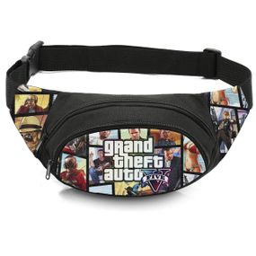 Сумка-бананка детская с принтом GTA поясная сумка для мальчика (4455)