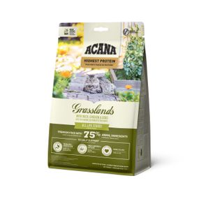 Сухий корм з м'ясом та рибою для котів будь-якого віку Acana Grasslands cat, 340 гр