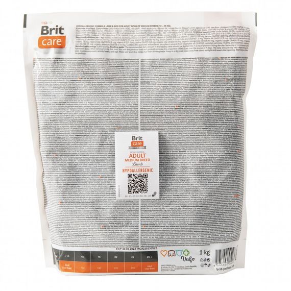 Корм сухий Brit Care Dog Hypoallergenic Adult Medium Breed для собак середніх порід гіпоалергенний з ягням 1 кг | Зображення 4