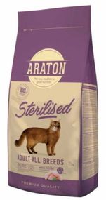 Повноцінний сухий корм для стерилізованих котів ARATON STERILISED Adult All Breeds 15кг
