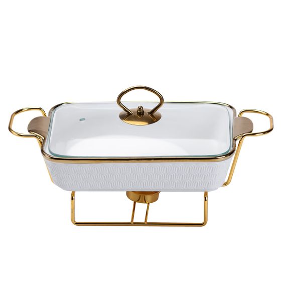 Мармит фарфоровый на 1 литр на металической подставке HP1013 | Зображення 4