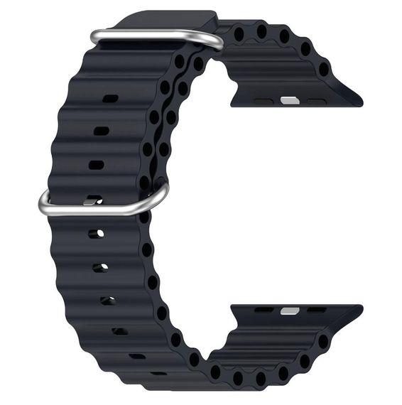 Ремешок силиконовый Primolux Ocean для часов Apple Watch 38 mm / 40 mm / 41 mm - Black | Зображення 2