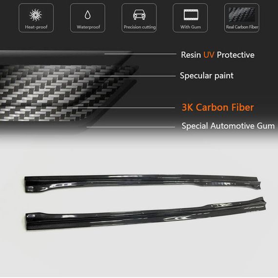 Боковые Пороги (для Base, Carbon) для Ауди ТТ 2014-2023 гг | Зображення 4