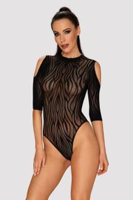 Боді Obsessive B130 Чорний S/M/L
