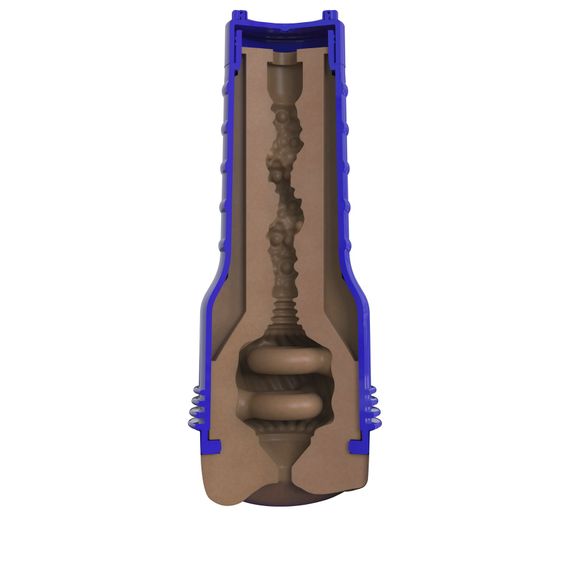Мастурбатор-попка Fleshlight Boost Blast Female Medium Dark Flesh, плаваючі кільця Turbo Tech | Зображення 4