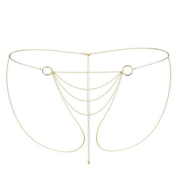 Ланцюжок-трусики Bijoux Indiscrets Magnifique Bikini Chain – Gold, прикраса для тіла | Зображення 1