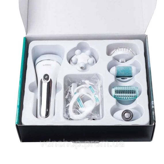 Беспроводной эпилятор для лица и тела для женщин 6 в 1 домашний триммер для волос USB VGR HP-V-733-BL | Зображення 7