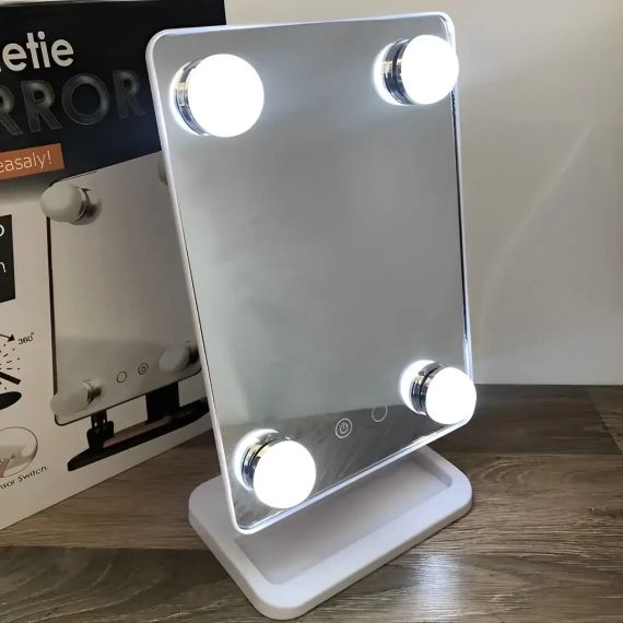 ОЧЕНКА! Компактне дзеркало з підсвіткою для макіяжу MCH Cosmetie Mirror 360 (погана коробка) | Зображення 5