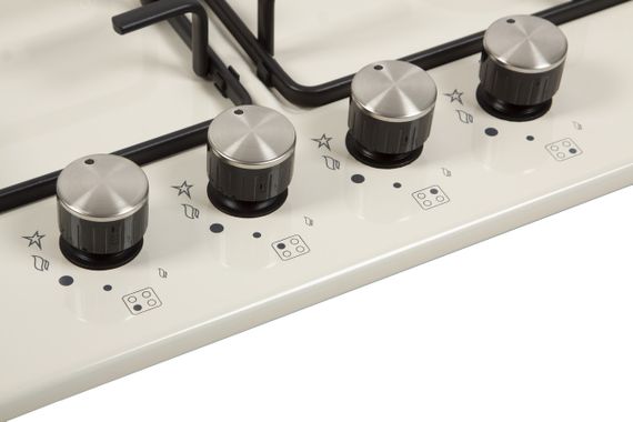 Газова поверхня VENTOLUX HG640-MA3 S (IVORY) бежева емаль | Зображення 4