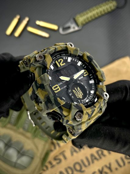 Чоловічий годинник Awarder 003 Тризуб золото Army Green | Зображення 2