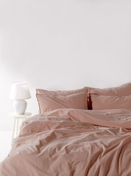 Постільна білизна Limasso Stonewashed Ranforse 200 х 220 см Cameo Brown