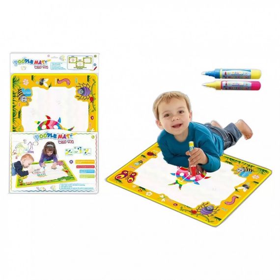 Детский коврик для рисования водой LT3943Yellow, ручка 2шт