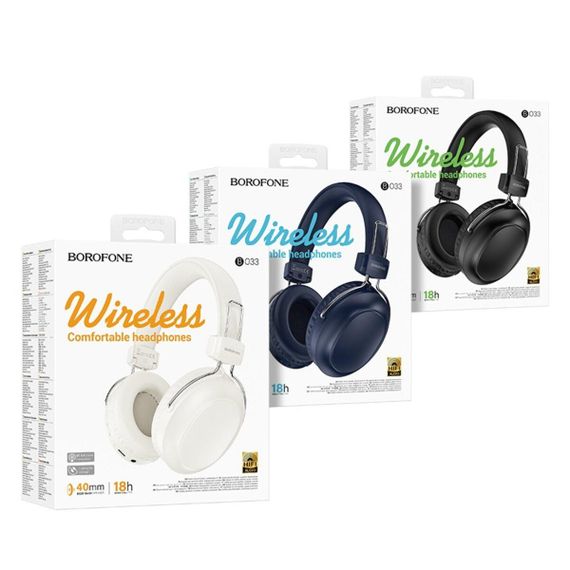 Бездротові навушники BOROFONE BO33 Melody BT headphones Milky White | Зображення 3