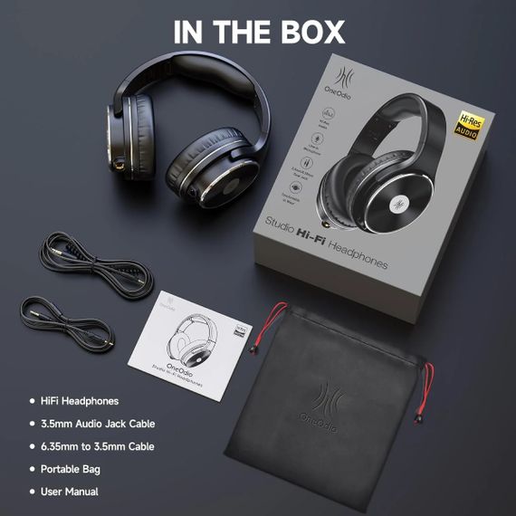 Гарнітура OneOdio Studio Hifi, 3,5мм/6,35мм, Black | Зображення 1
