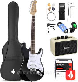 Електрогітара DONNER DST-100 Black - (Комплект)