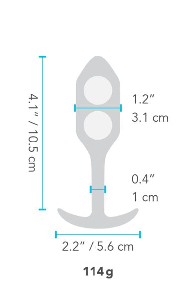 Анальна пробка із зміщеним центром ваги B-Vibe Snug Plug 2, силіконова, зелена Sex Aura | Зображення 4